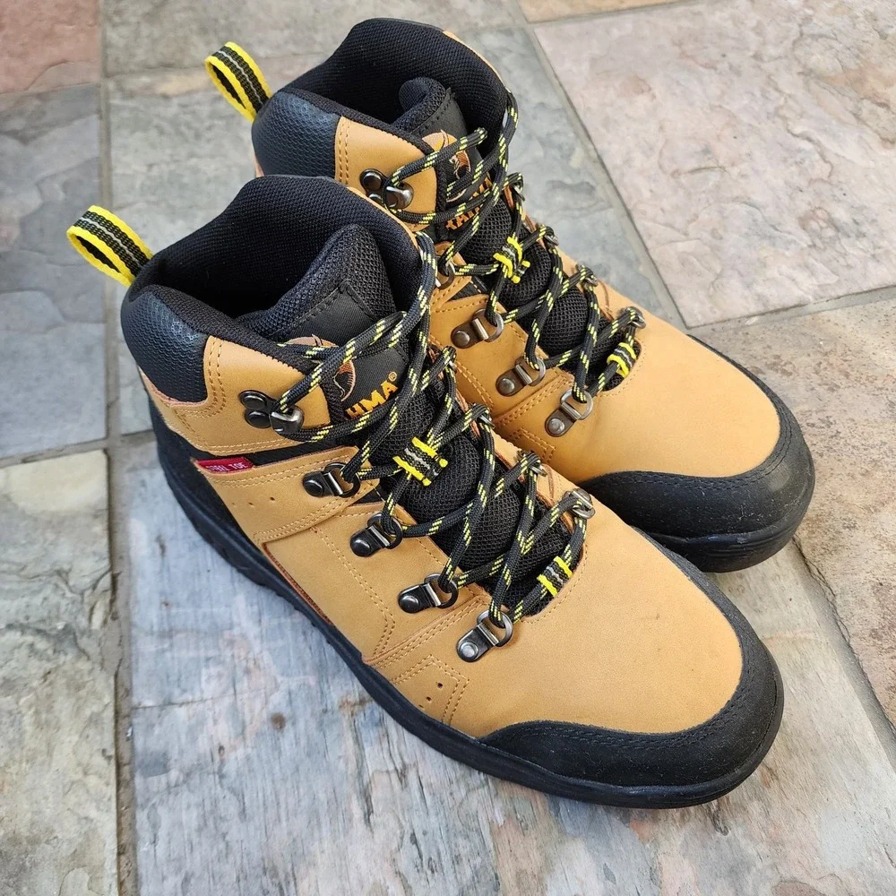 BRAHMA STEEL TOE BOOTS - Mens Sz: 8.5 - Hiking Workwear Construction Safety